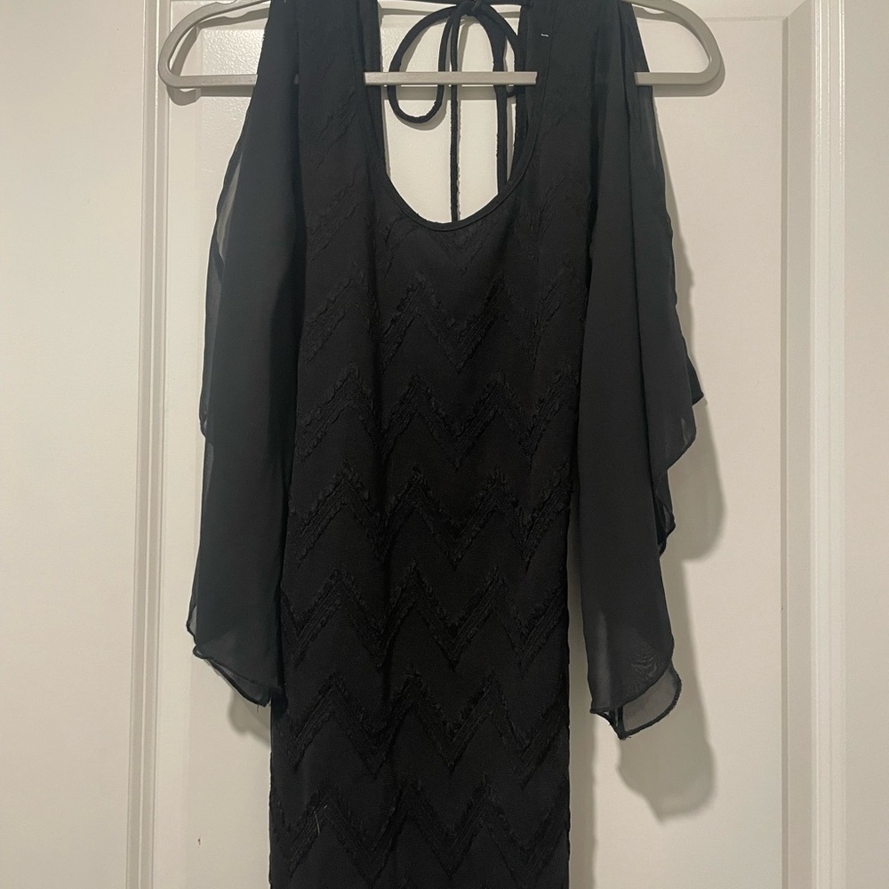 Elegant Black Long Sleeve Dress